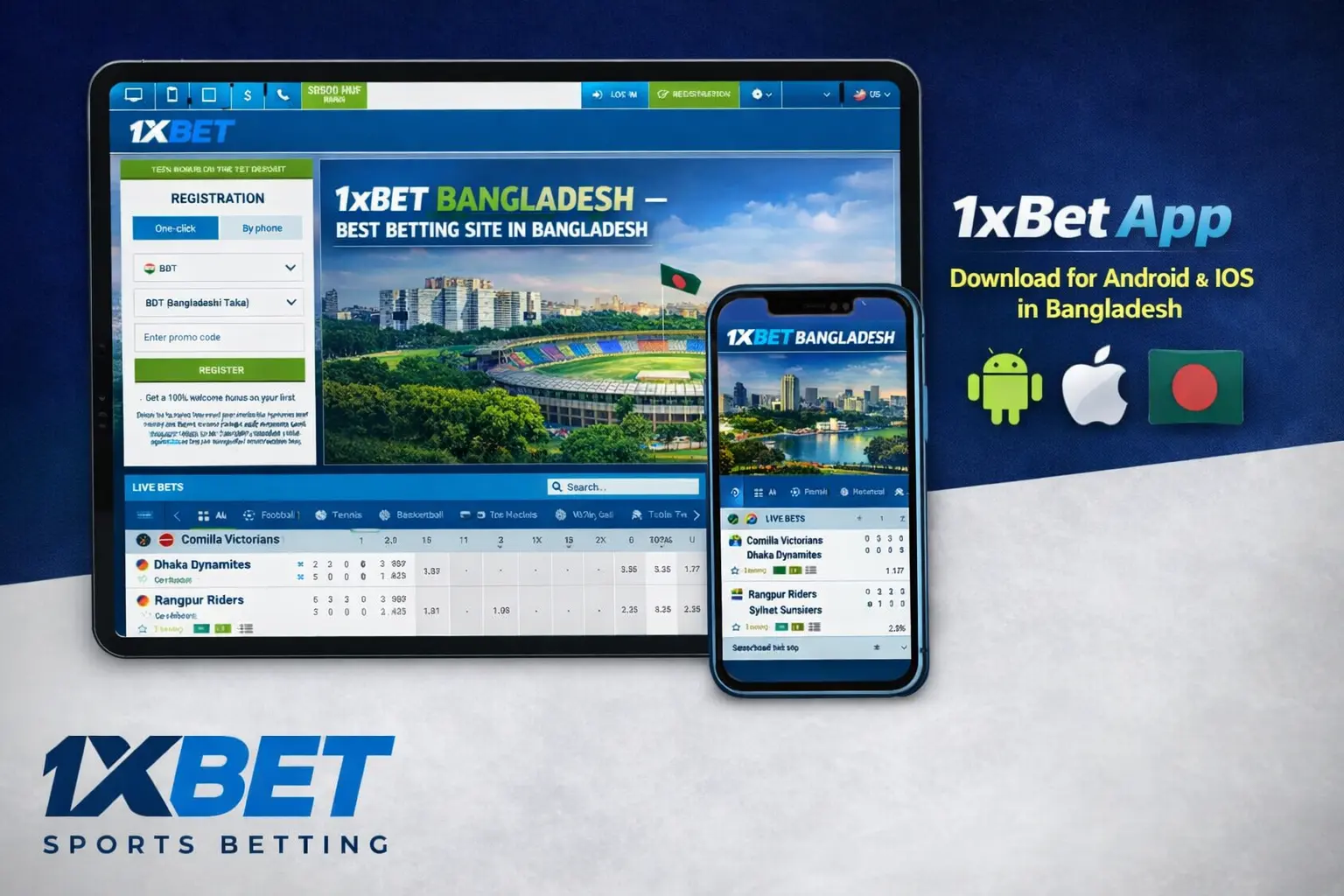 1xBet App — Download for Android and iOS in Bangladesh