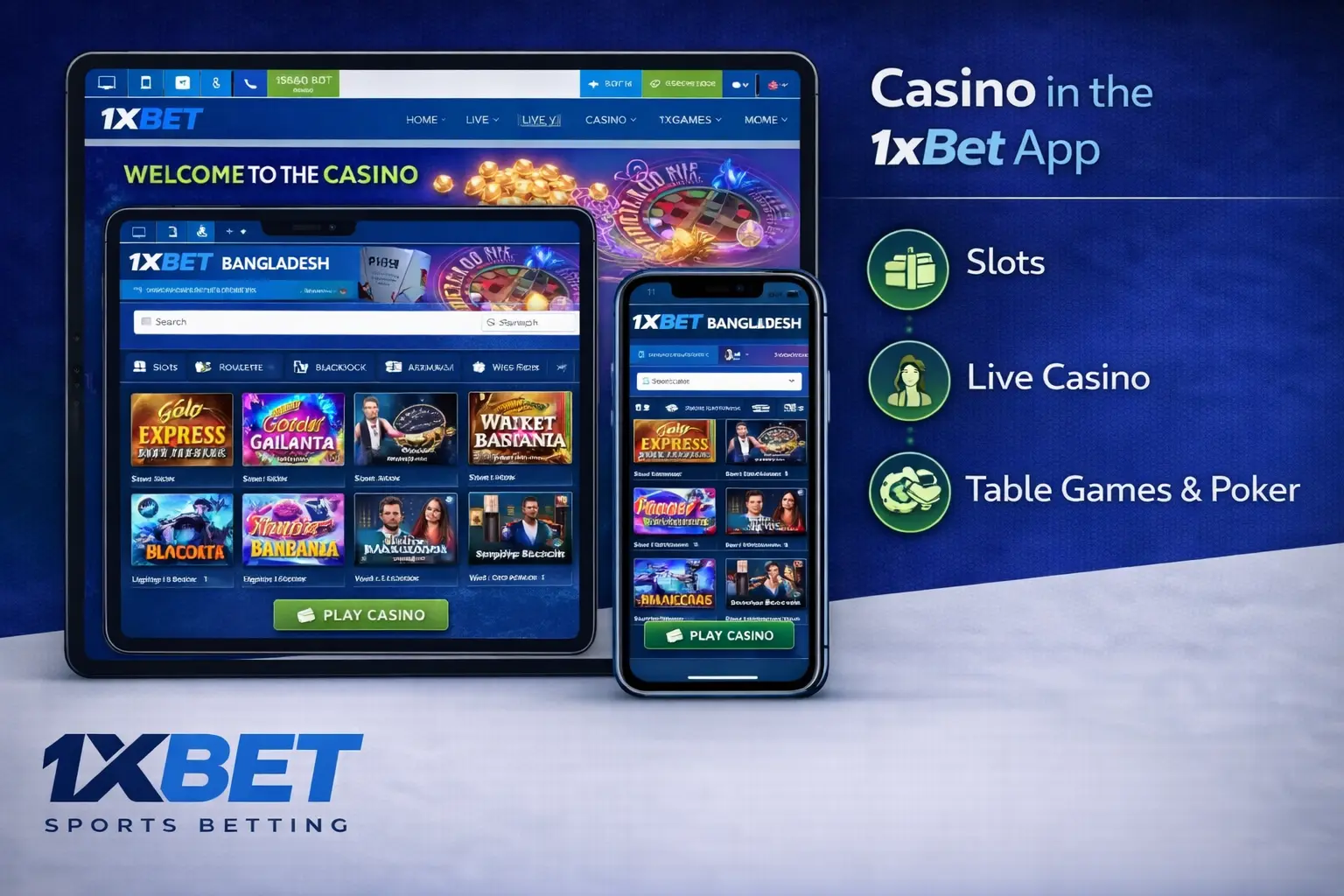 Casino in the 1xBet App